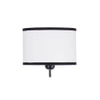 Achilles Multicolour Fabric Floor Lamp with Black Iron Base