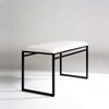 The Aarhus Metal Bench in White Finish