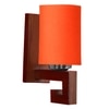 Devansh Solid Wood Electric Wall Light in Orange Colour with Orange Shade Count of 1 Light