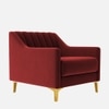 Fame Velvet 1 Seater Sofa in Maroon Colour