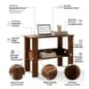 Spydercraft Spacio Modern Study Table in Columbian Walnut Finish