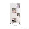 Hexa Engineered Wood Bookshelf Multipurpose Storage Rack in Giant Wood and Frosty White