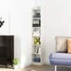 Hexa Engineered Wood Bookshelf Multipurpose Storage Rack in Frosty White Colour