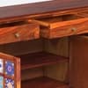Rangrez Three Door Sheesham Wood Sideboard in Honey Oak Finish