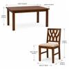 Globally Indian Prisha Solid Sheesham Wood 6 Seater Dining Table Set 6 Chairs Beige