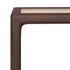 Sera Square Solid Wood And Marble Side Table In Mango Walnut Finish