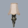 Devansh Gold Antique Wall Mounted Lamp With Beige Jute Shade