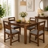 Charlie 4 Seater Dining Set In Dual Tone Finish