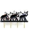 Metal Handpainted Red Elephant Key Holder with 4 Hooks