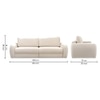 Lite 3 Seater Pull Out Sofa cum Bed  in Cream Colour