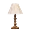 Devansh Off-White Cotton Vintage  Lamp With Wood Base (12X12X17)