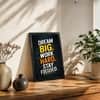 The Castle Decor Dream Big Work Hard Stay Focused Wall Art 8x12 Inch