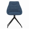 Caribu 6 To 8 Extendable Dining Table With 8 Doris Swivel Accent Chairs (Chair Colour- Blue, Finish- Black High Gloss)