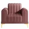 Josbert Velvet 1 Seater Sofa In Peech Colour