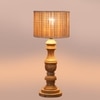 Devansh Bamboo Table Lamp With Wood Base -(7X17.5 Inches)-1