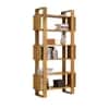 Hexa Engineered Wood Bookshelf Multipurpose Storage Rack in Giant Wood and Frosty White