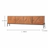 Large Soldi Wood TV Unit With 4 Door in Honey Oak Finish