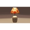 Multicolor cotton with White Brushed Wood Table Lamp -2
