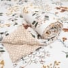 White Floral 4 Pcs Comforter set with Queen size bedsheet + 2 Pillow covers