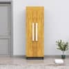 Hexa Red Wooden 2 Door Wardrobe with 4 Shelves in Slate Grey and Giant Wood Colour