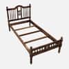 Nilaya Sheesham Wood Single Size Non Storage Bed in Provincial Teak Finish