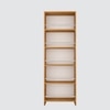 5 Open Shelves In Highland Pine Finish With Free Standing Tall Units.