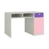 Alana Study Desk with Cabinet Drawer and Shelf in Lavender Purple English Pink Colour