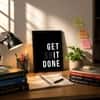 The Castle Decor Get Shit Done Motivational Wall Art 8x12 Inch