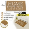Luxe Home 100% Natural Coir Doormat Home Sweet Home White (71x45 cm)
