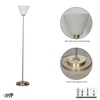 Rise Single Light Uplighter Floor Lamp   In Brass Finish