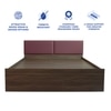 Viveka Engineered Wood Queen  Size Bed With Box Storage (Walnut Finish)