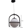 Eliante Hanging Light, White Glass Shade, Mild Steel And Wood, 1 Bulb - Modern Ceiling Pendant Lamp