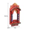 Desert Art Wooden Handpainted Red Jharokha Wall Frame 16 Inch
