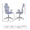 Jeaorda High Back Ergonomic Chair in Blue Colour