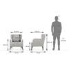 Brando Arm Chair in  Vapour Grey  Colour