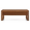 Linnea Rectangular Solid Wood Coffee Table In Amber Walnut Finish
