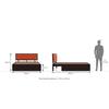 Florence Queen Size Solid Wood Drawer Storage Bed In Mahogany Finish & Lava Colour