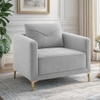 Arab Velvet 1 Seater Sofa Grey Color