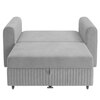 Alfon 1 Seater Velvet Pull Out Sofa Cum Bed with Storage In Grey