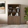 Torin Solid Wood Bookshelf In Danish Walnut Finish