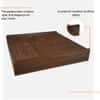 Morvix Wood Queen Bed With Box Storage Base Platform Columbian Walnut Brown