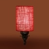Devansh Metal Electric Wall Light in Antique Gold Colour with Maroon Shade Count of 1 Light