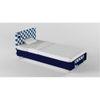 Color Play Engineered Wood Drawer Storage Bed in Royal Blue Colour