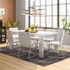 Kariba Engineered Wood Seater Dining Table In White High Gloss Finish