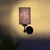 Devansh Metal Electric Wall Light in Black Colour with Blue Shade Count of 1 Light