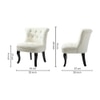 Grenier Fabric Slipper Chair in Off-White Color