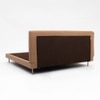 Sable Leather Double  Size Bed Without Storage (Brown Colour)