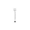 Achilles Multicolour Fabric Floor Lamp with Black Iron Base