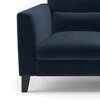 Lewis 3 Seater Fabric Sofa in Sea Port Blue Velvet Colour