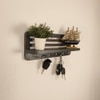 Regus Wooden Wall Shelf Organiser With Key Holders